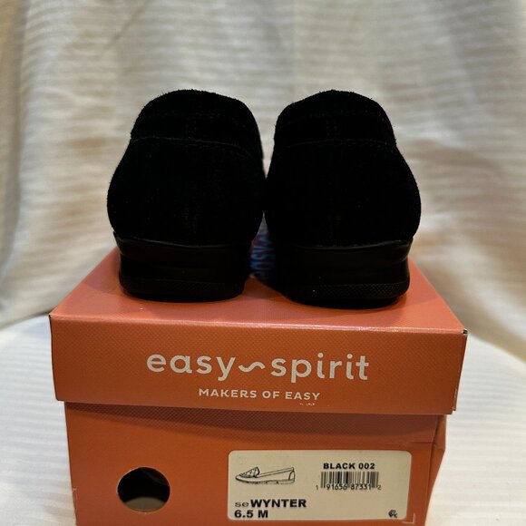 BRAND NEW IN BOX! EASY SPIRIT WYNTER QUILTED BLACK SUEDE LOAFER SIZE 6.5 - Picture 7 of 8